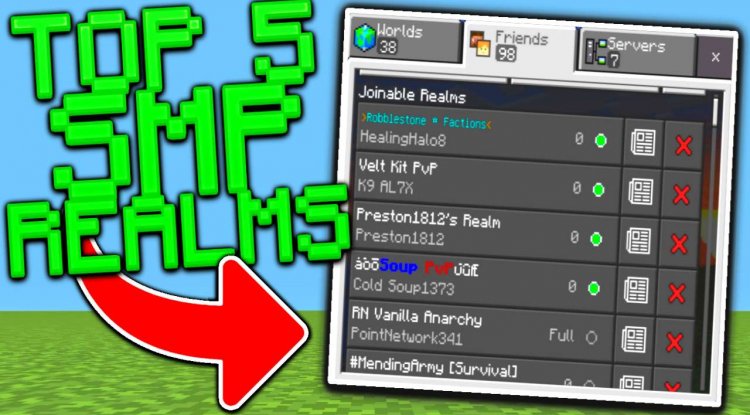 Top 5 Survival Realms SMP To Join For MCPE 1.19! - Minecraft Bedrock ...