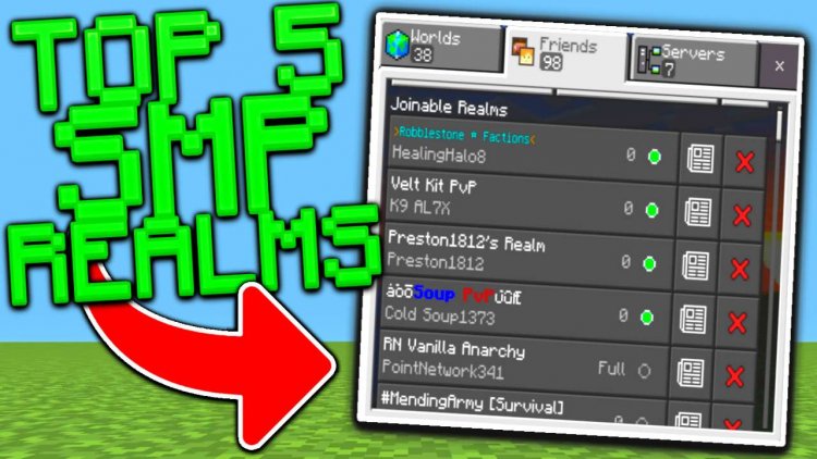 Top 5 Survival Realms SMP To Join For MCPE 1.19! - Minecraft Bedrock Edition