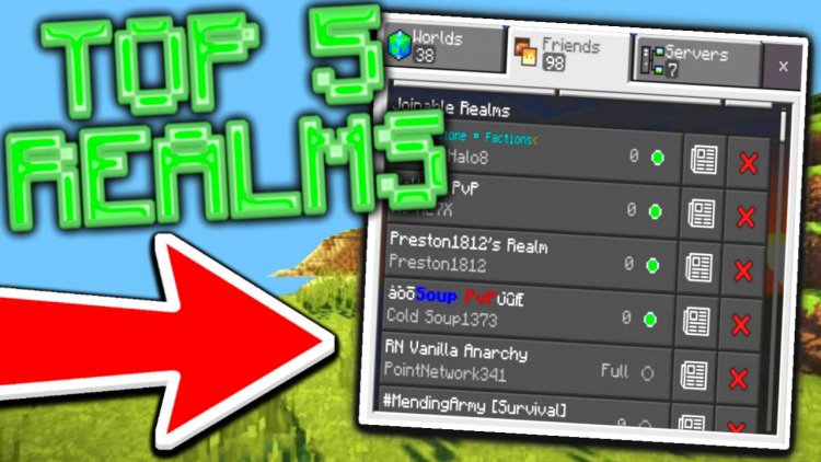5 SMP Realms For MCPE 1.19 (REALM CODE)  - Minecraft Bedrock Edition