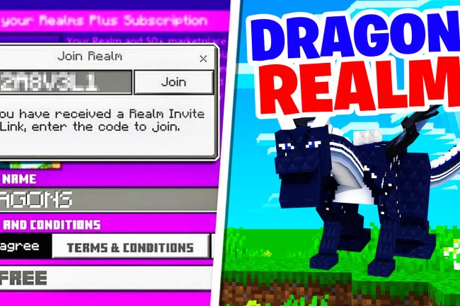 DRAGONS Realm For MCPE 1.20 (REALM CODE) | Minecraft Bedrock Edition