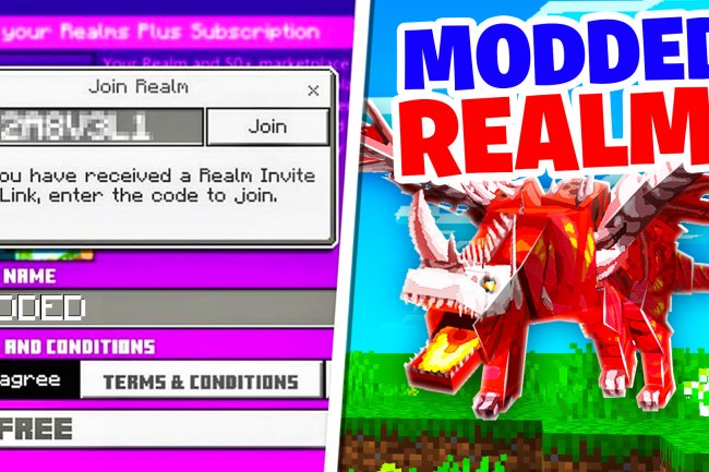 MODDED Realm For MCPE 1.20+ (REALM CODE) | Minecraft Bedrock Edition 2024