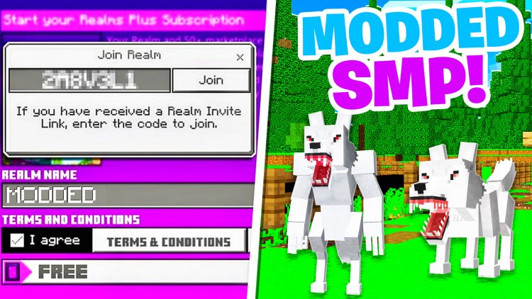 *New* MODDED Realm For MCPE 1.20+ (REALM CODE) | Minecraft Bedrock Edition 2024
