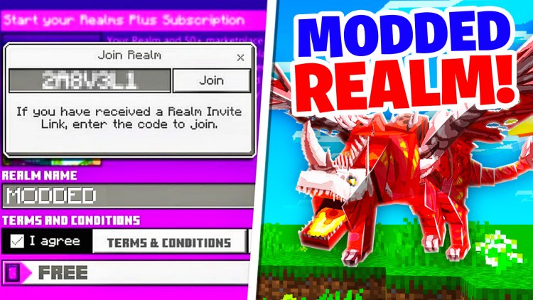 MODDED Realm For MCPE 1.20+ (REALM CODE) | Minecraft Bedrock Edition 2024