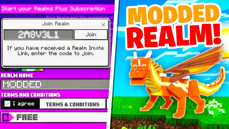 *NEW* MODDED Realm For MCPE 1.20+ (REALM CODE) | Minecraft Bedrock Edition 2024