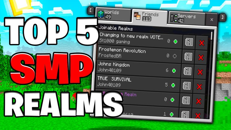 Top 5 REALMS For Minecraft Bedrock 1.21!