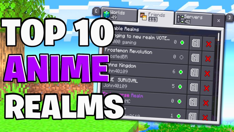 Top 10 Anime Realms For Minecraft Bedrock 1.21!