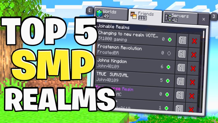 Top 5 REALMS SMP For Minecraft Bedrock 1.21! - REALM CODES