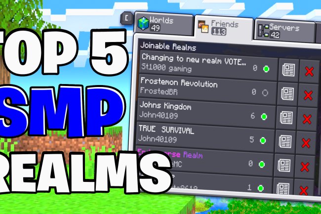 Top 5 Survival REALMS For Minecraft Bedrock 1.21! - REALM CODES