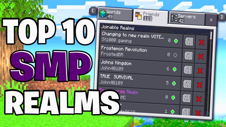 Top 10 Realms SMP For Minecraft Bedrock 1.21! - REALM CODES