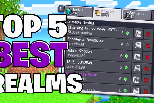 Top 5 BEST Realms For Minecraft Bedrock 1.21! - Xbox, PS5, Switch, Android, iOS, Windows