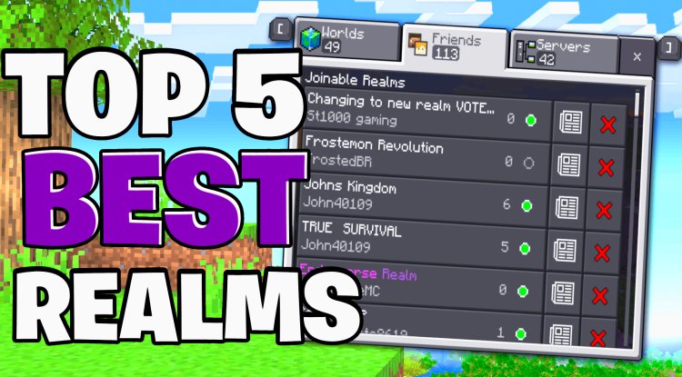 Top 5 BEST Realms For Minecraft Bedrock 1.21! - Xbox, PS5, Switch ...