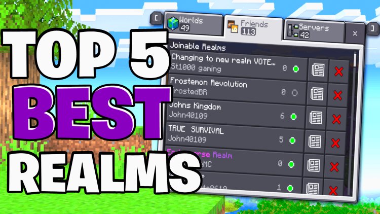 Top 5 BEST Realms For Minecraft Bedrock 1.21! - Xbox, PS5, Switch, Android, iOS, Windows