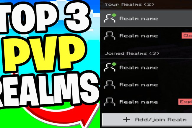 Top 3 PvP Realms for Minecraft Bedrock (2026) – BEST Realm Codes!